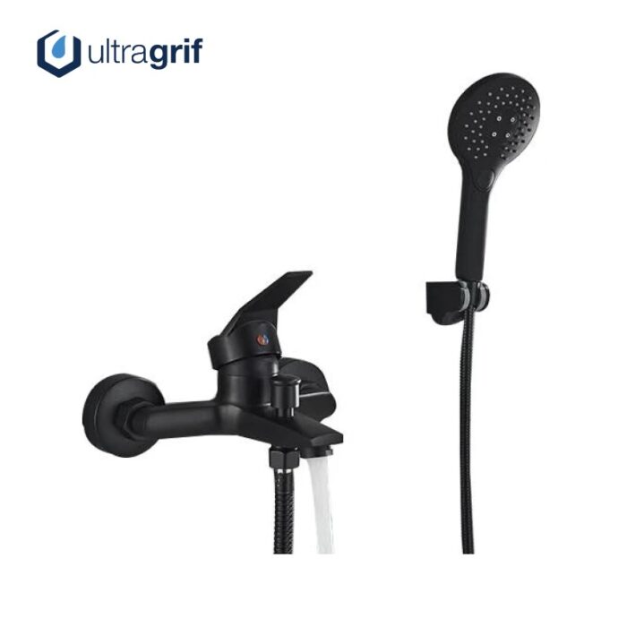 UGB1022B01 Logan Monocomando Ducha Exterior c Transf Black Ultragrif 1