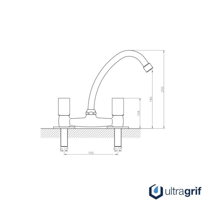 UGF201CO1 Fridha Cocina Mesada Ultragrif 3